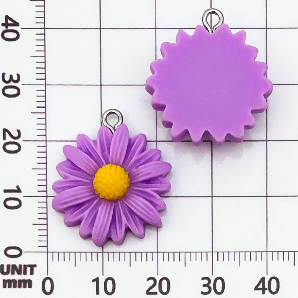 10-Color Resin Daisy Flower Charms for DIY Bracelets & Necklaces