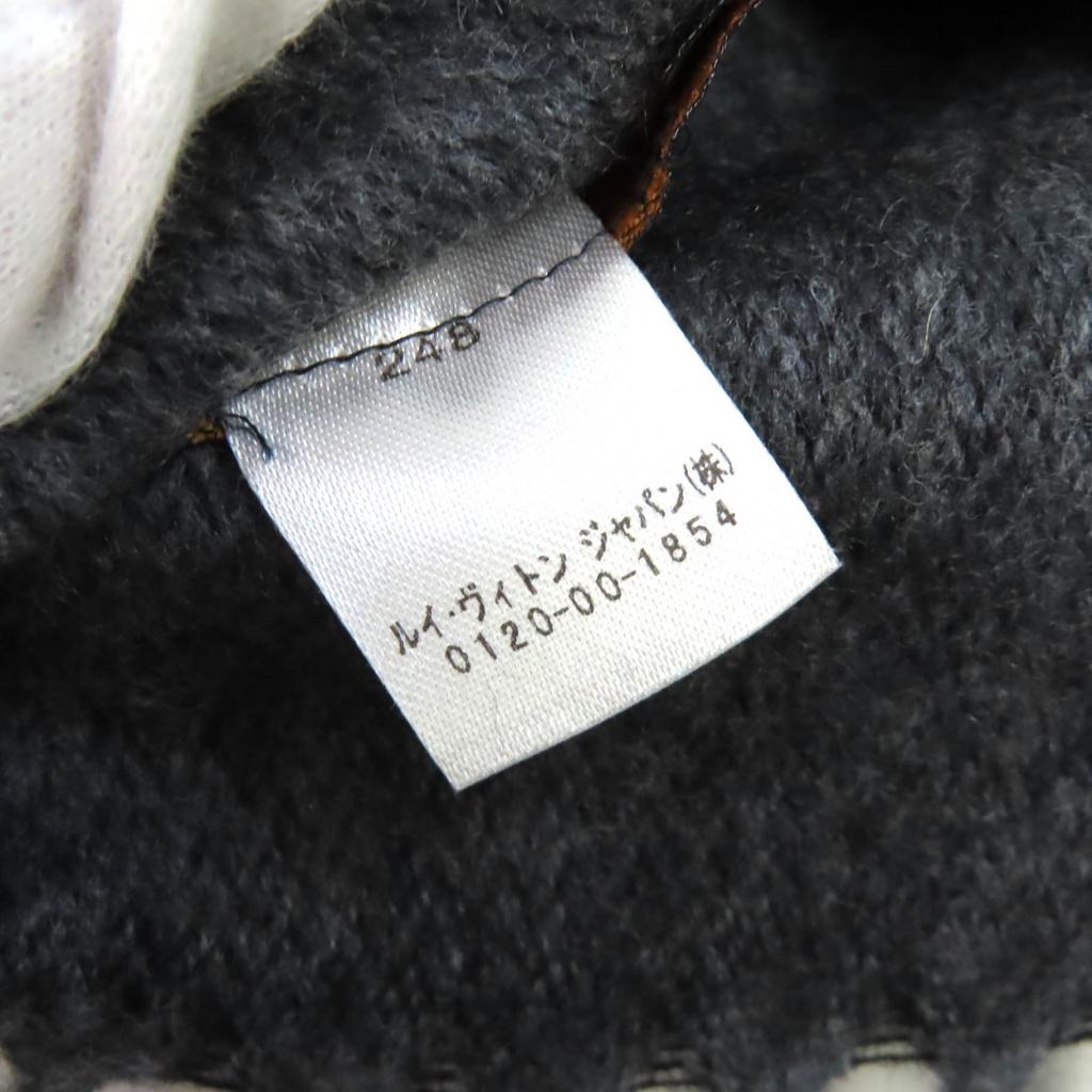 Excellent LOUIS VUITTON Scarf Escharp monogram gradient Noir cashmere M71607 Used