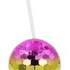 1 Set 600ML Spherical Straw Cup Glitter Flash Plating Disco Ball Light All-Purpose Tumbler Cup Wine for KTV