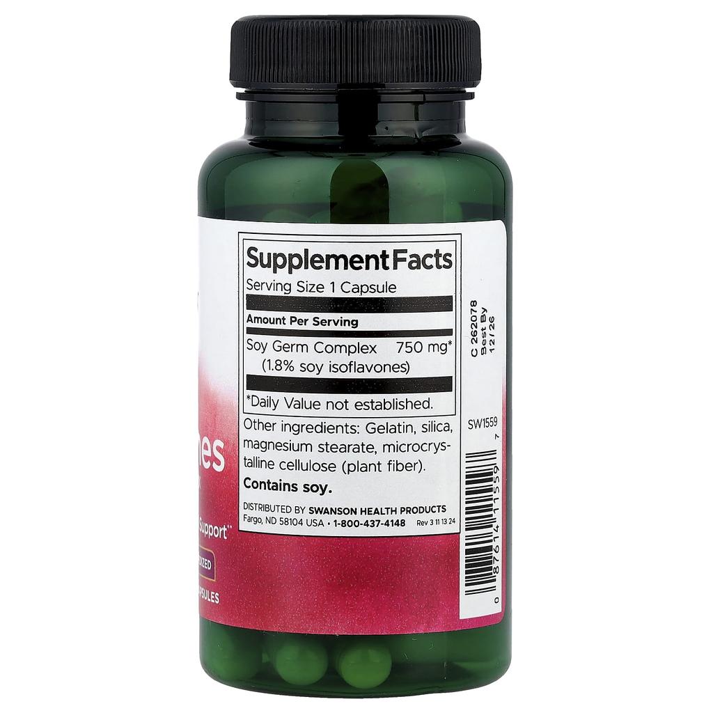 Soy Isoflavones, 750Mg, 60 Capsules