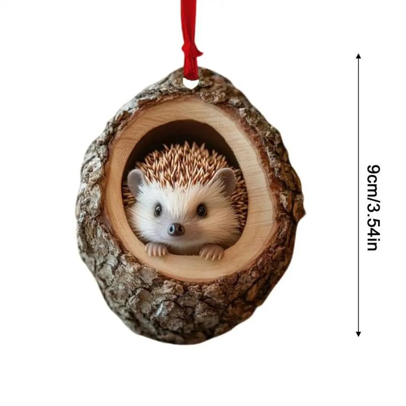 

Christmas Acrylic Animal Ornaments 2025 Christmas Tree Pendant Seasonal Decor for Tree Hanging Xmas Navidad Party Supplies