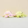 Charming Green And Pink Plush Turtle Keychain Cuddly Cartoon Toy For Kids