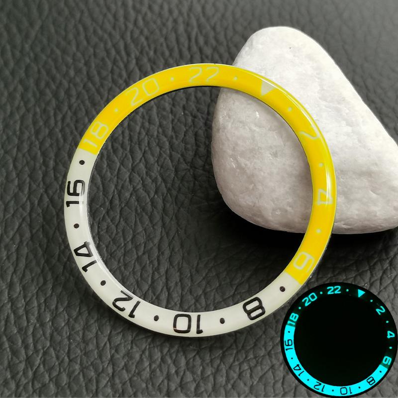 38mmx31.5mm Blue Luminous Resin Watch Bezel Insert Fits SKX007 SKX009 SRPD Watch Cases NH35 NH36 Movement Watch Bezel Parts2027