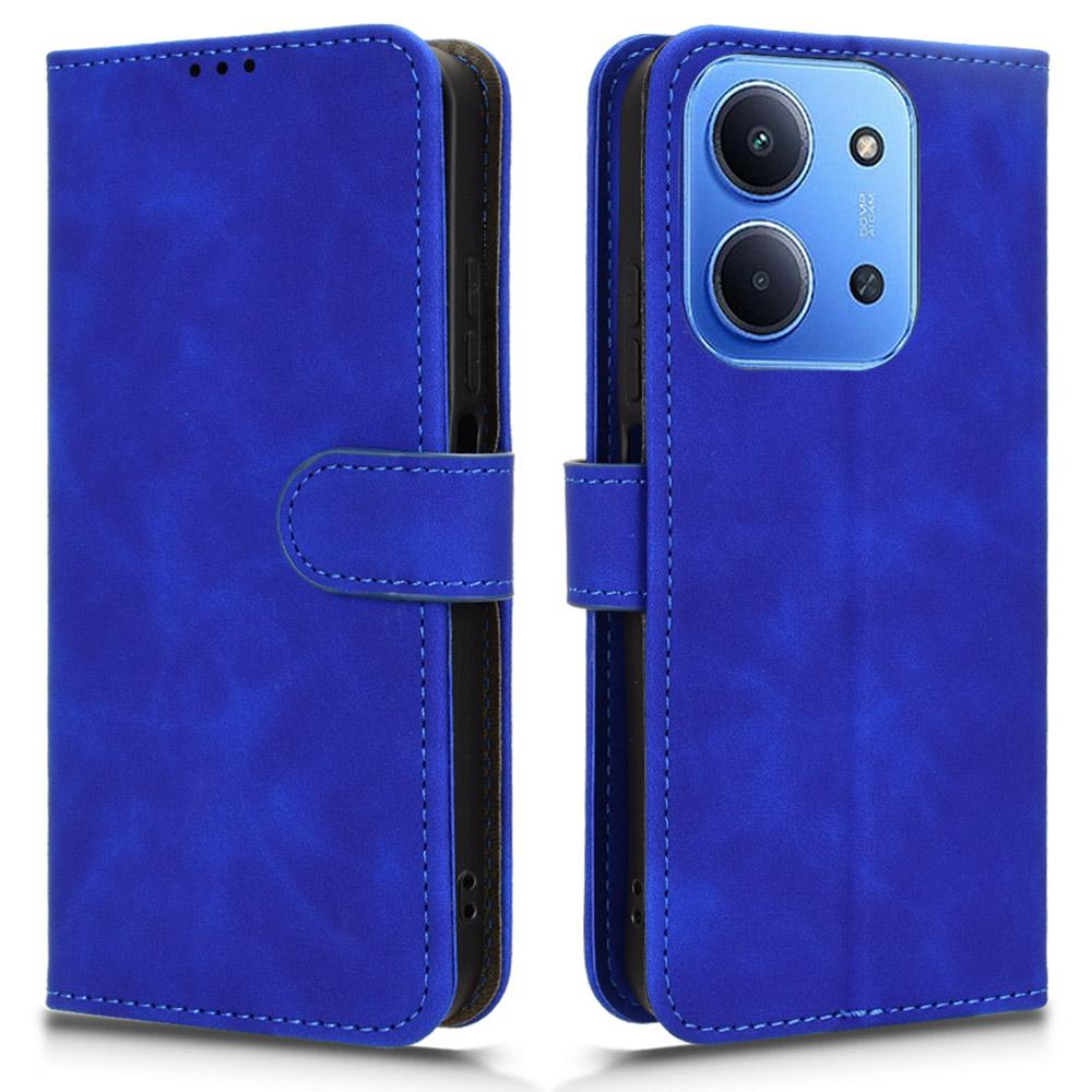 

For Xiaomi Redmi 15C 4G (171mm)/Poco C85 4G Leather Case Skin Feel Anti Drop Wallet Flip Phone Cover Blue