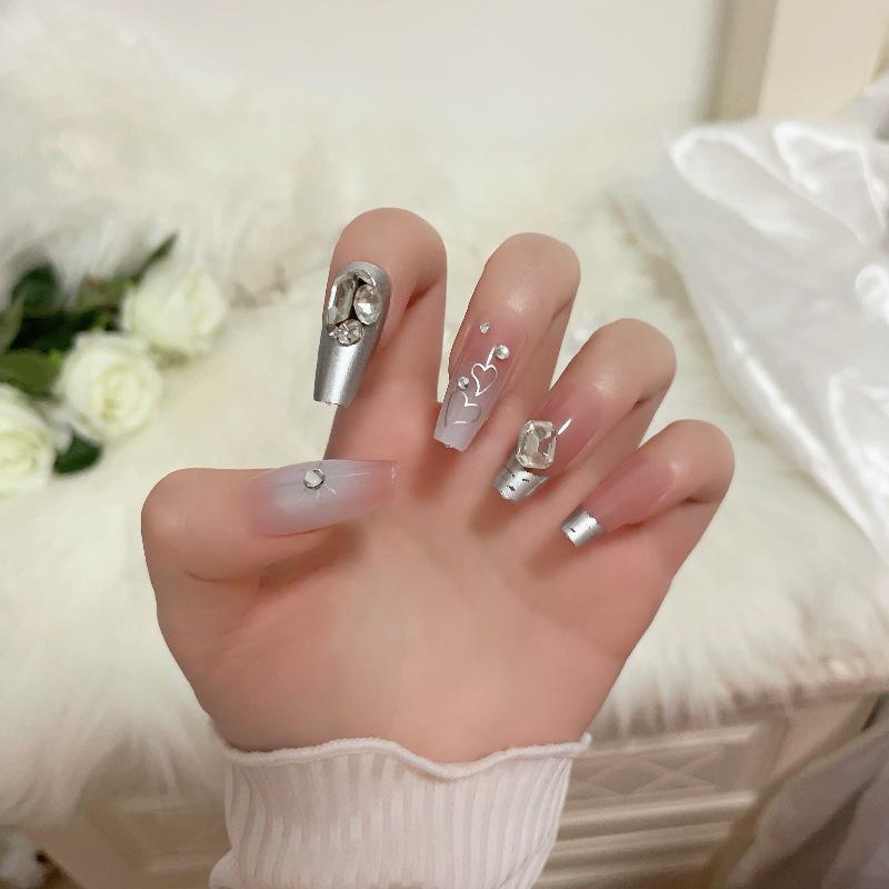 Luxurious Handmade Translucent Nail Tips for Autumn/Winter – Soft Texture, High-Class Feel