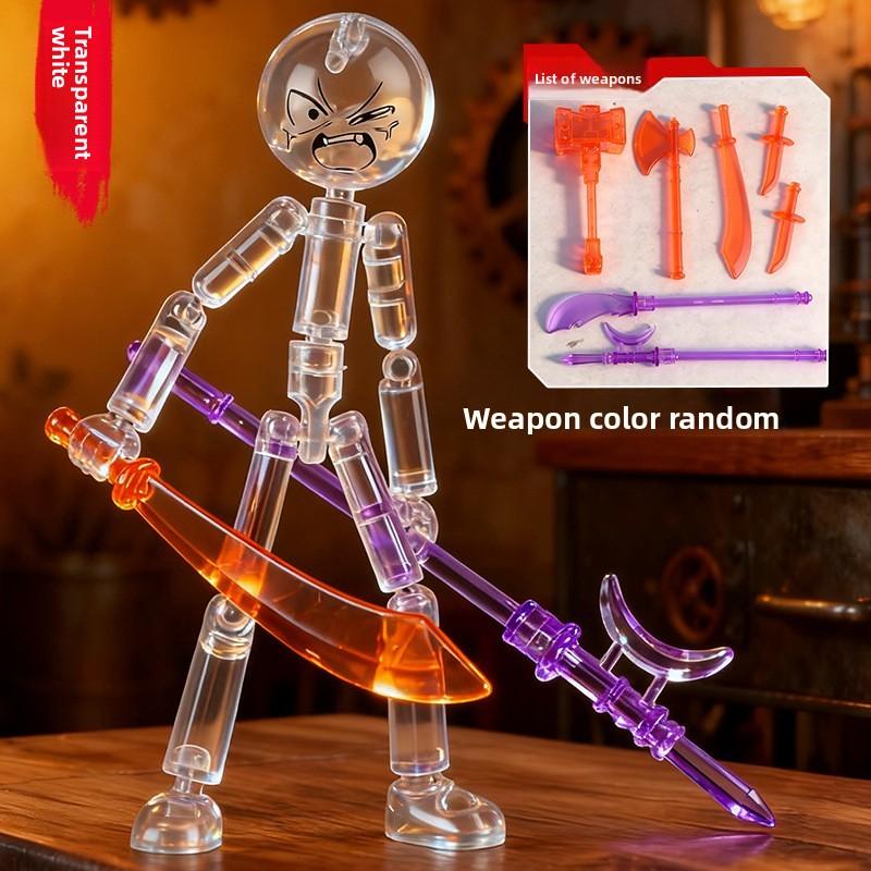 

1 Set 3D Printing Mannequin Multi-Jointed Stickman Toy Novelty Action Figure Stickman Assembled Robot Movable