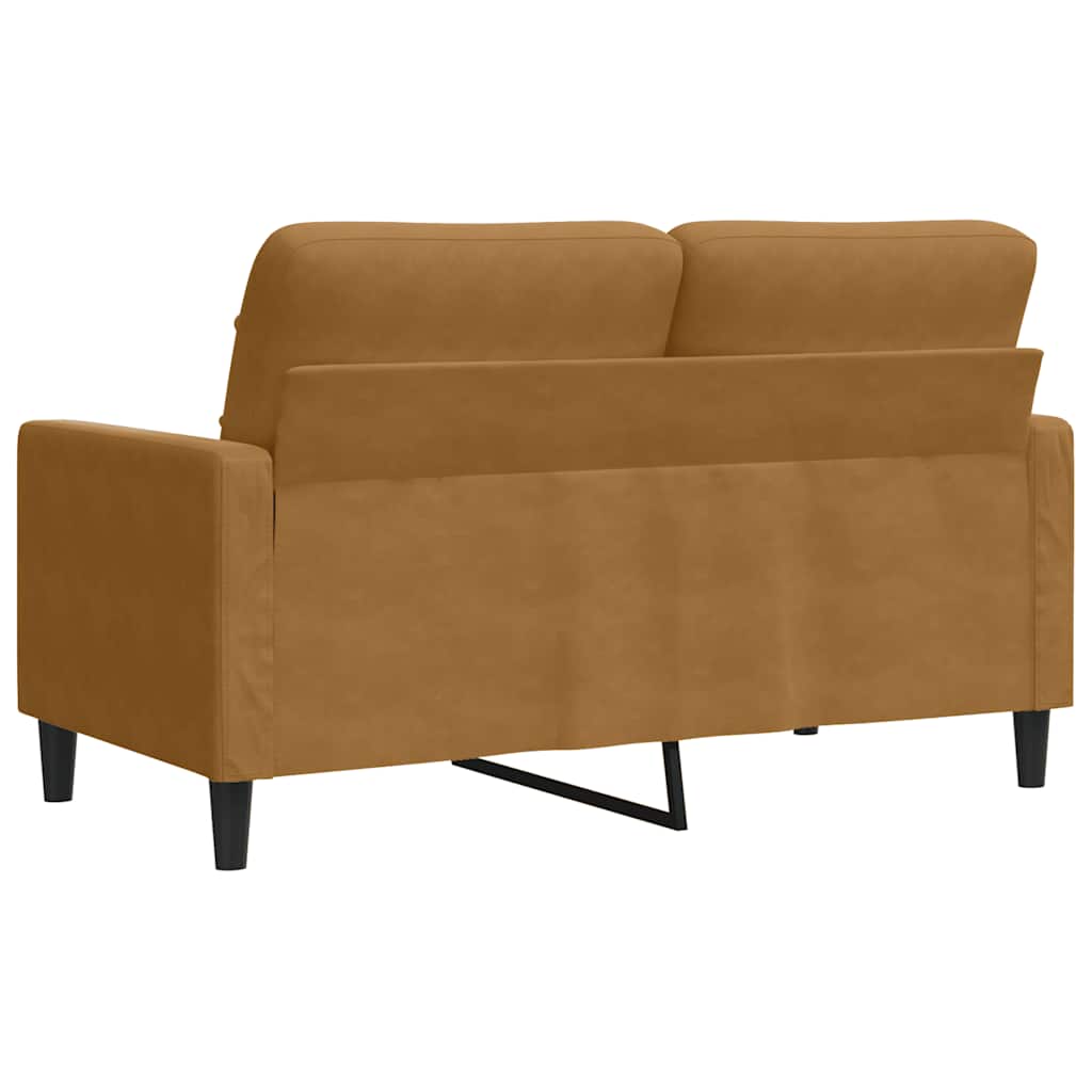 2 Seater Sofa Brown 120 Cm Velvet