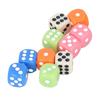 30PCS Colored Dice Set Plastic 6 Sided Standard Game Dice for Kids Classroom Math Learning White Blue Orange Pink Green