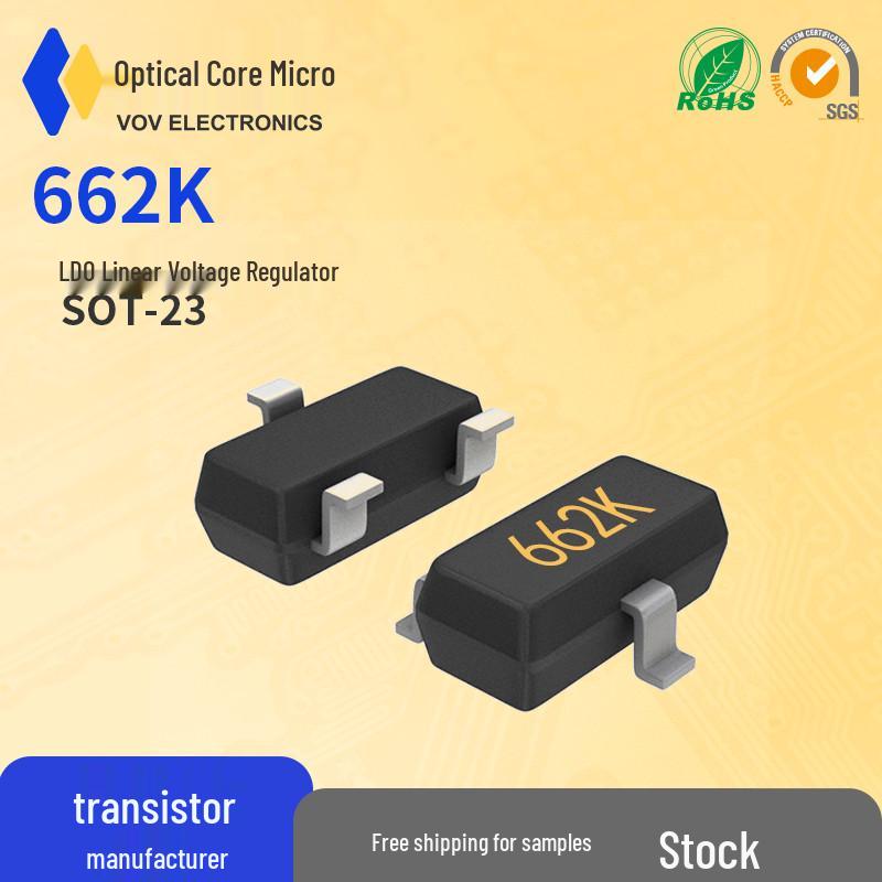 662K SOT-23 250mA 6.5V LDO Linear Voltage Regulator