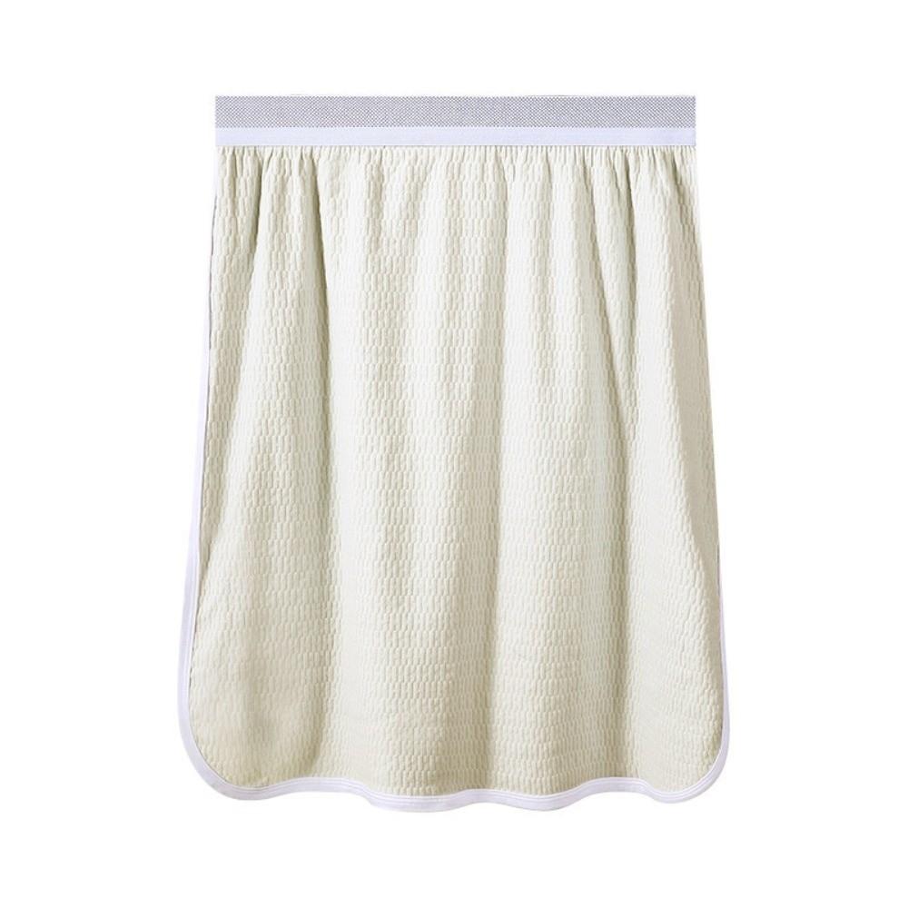 

Cotton Men s Sleeping Skirt Pants with Buttons Crotch Less Male Bath Towel Insensitive Half Body Apron Sleep Artifact L абрикосовый