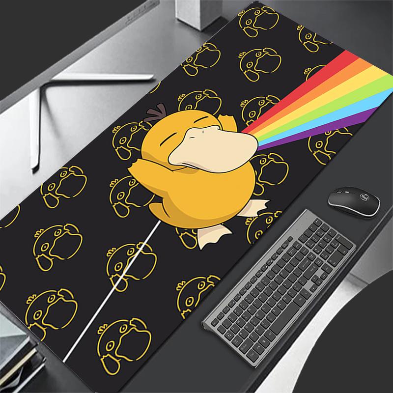 Anime Mouse Pads Big Gamer XXL Keyboard Desk Mouse Mat Carpet Rubber Tapis Souris Gaming Psyduck Notbook Pc P-pokemons Mousepad