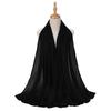 Muslim Knitted Jersey Pleated Hijab Shawls Scarf Solid Color Head Wraps Soft Hijabs Ladies Scarves
