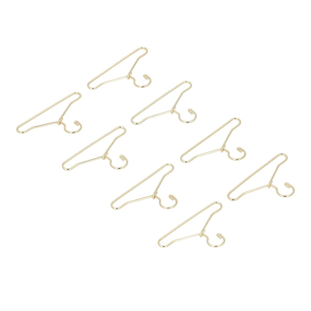1:12 Doll Clothes Hangers Dollhouse Miniature Wire Gold Hangers Iron Dollhouse Metal Hangers