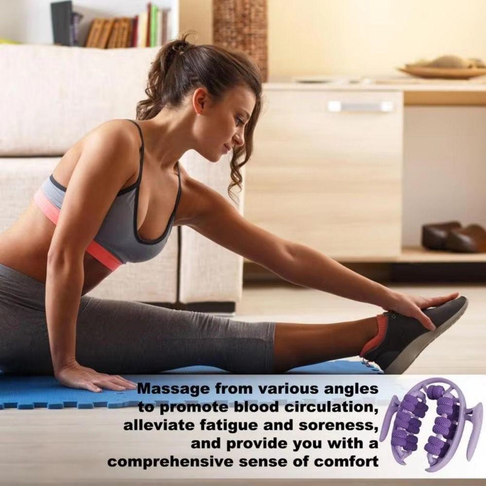 360-degree Rotation Annular Leg Clamp Massager Manual Muscle Massager Roller  Muscle Myofascial