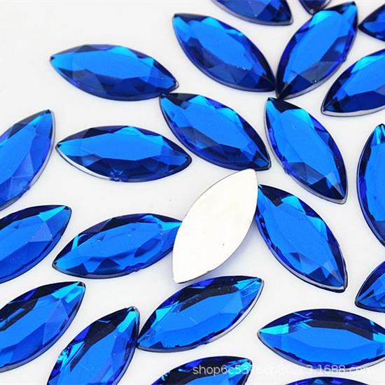 9x20mm Horse Eye Acrylic Flat Back Rhinestones for Jewelry and Craft Decoration