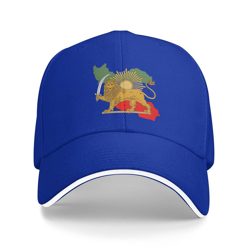 Persia Map & Flag Sun Baseball Cap Summer Y2k Retro Hip Hop Hats For Unisex Women Kpop Rock Snapback Cap