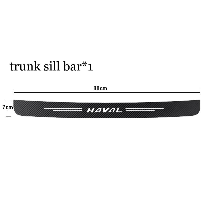 Car Door Sill Carbon Fiber Sticker Threshold Side Anti Scratch Waterproof For Haval H1 H2 H3 H6 H7 H9 M6 F7X Jolion Great Wall