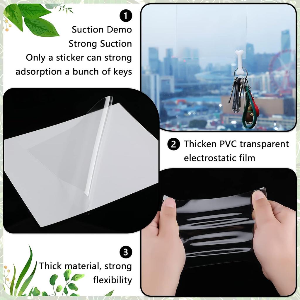 20 Pcs Car Windshield Sticker Applicator Static Cling Window Film For Christmas Easy Clear Vinyl Car Window Windshield Protection Film Sticker Auto