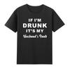 Herren- und Damen-T-Shirts Wenn ich betrunken bin, ist es die Schuld meines Mannes Passende Ich bin der Ehemann T-Shirt