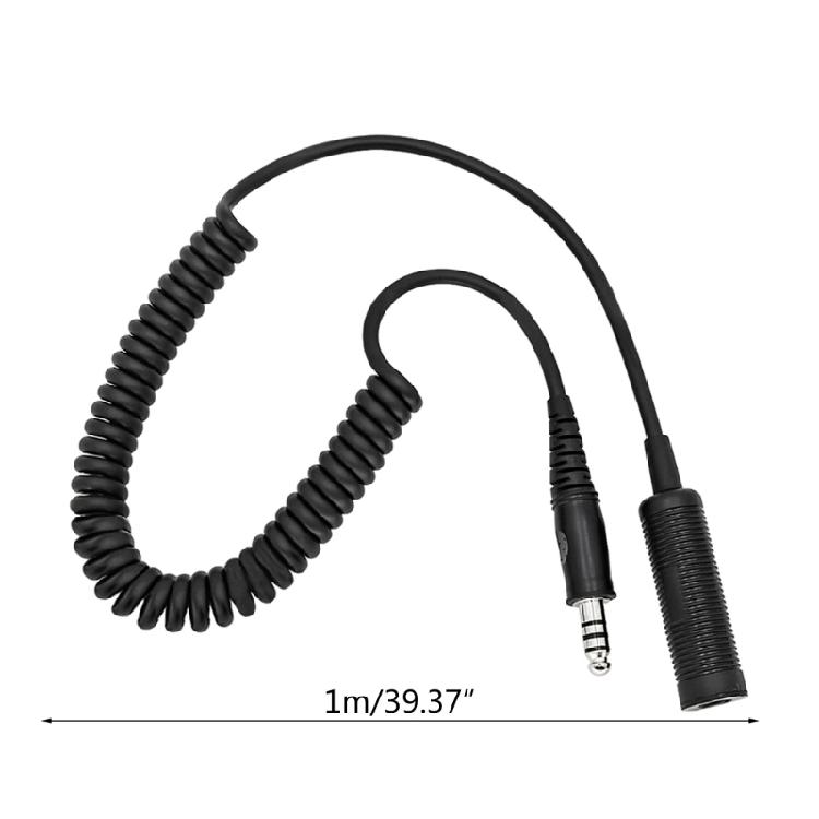 Headset Replacement Spring Cable Cord for Helicopter Headset 7.1mm to U174/U