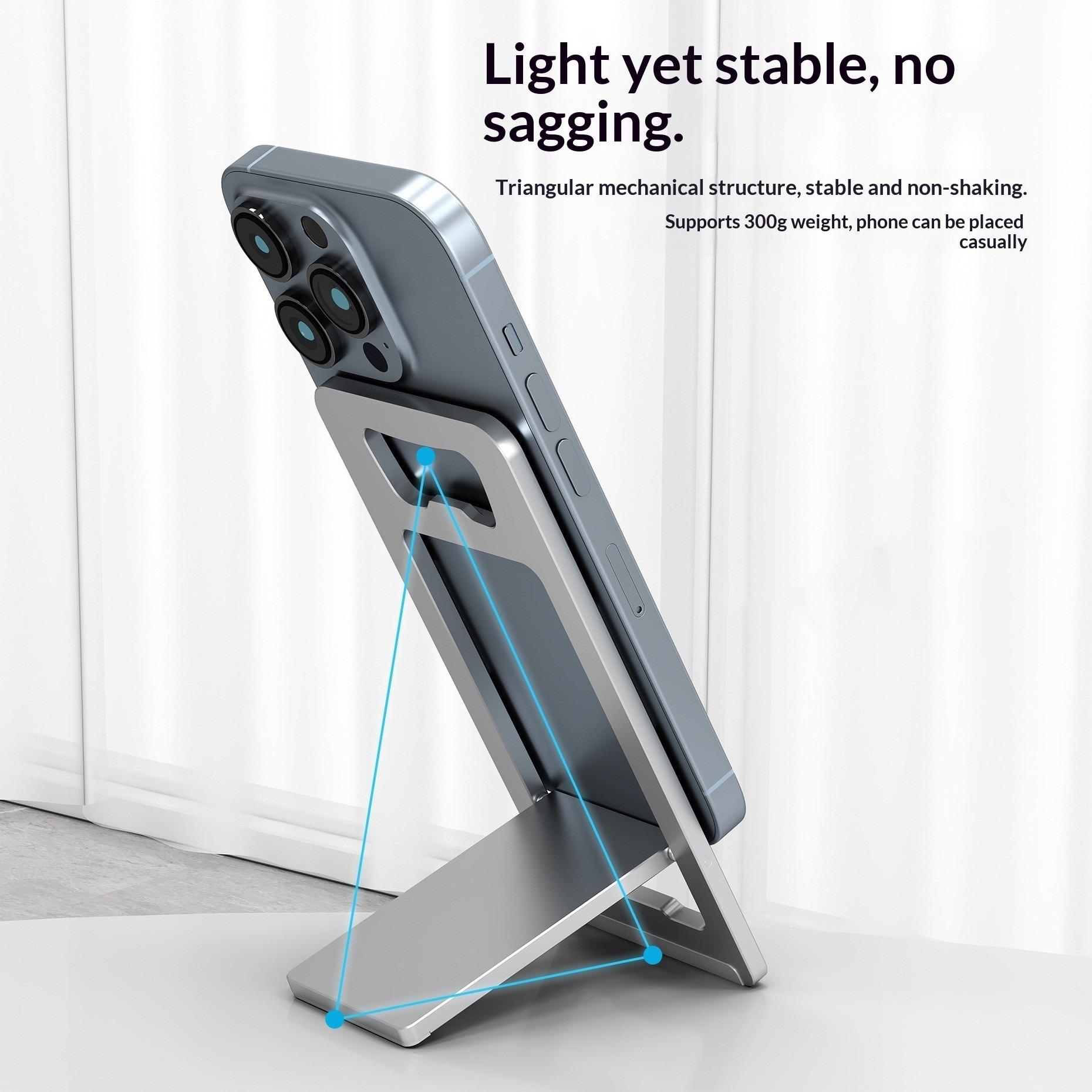 Aluminum Alloy Portable Open Lid Mobile Phone Holder Card Holder Portable Shelf Desktop Drama Tracking Bracket Folding Bracket