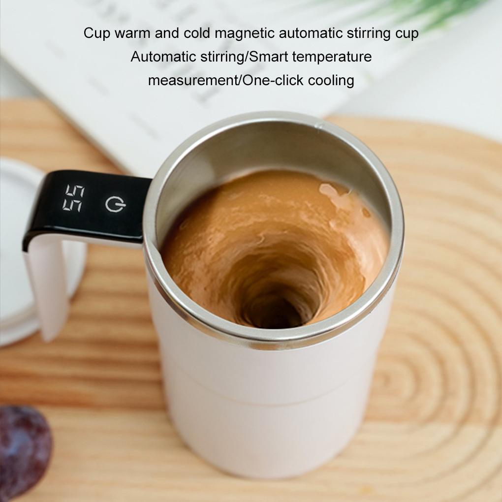 Smart Temperature Measuring Cup Rechargeable Magnetic Mixer For Hot Cold Drinks Portable Coffee Cup