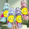 1PC Sun Character Little Girl Pattern 750ml Color Plastic Sports Water Bottle Leakproof Flip Straw Lid Suitable for Sports Office Home Use