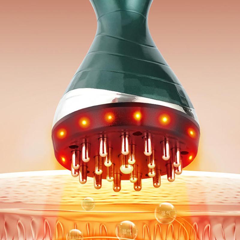 Elektrische Meridianbürste Anti-Cellulite Gua Sha Körpermassagegerät Vibration Mikrostrom Kompressionsschaben Lymphdrainage Pflege