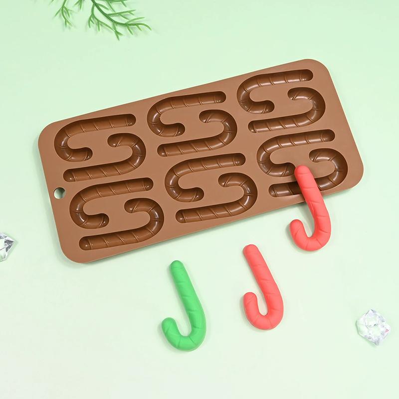 WTEMPO Multiple-Cavity DIY Silicone Christmas Molds Christmas Bow Staff & Christmas Tree Pattern Design Christmas Decorative Gifts Making Molds