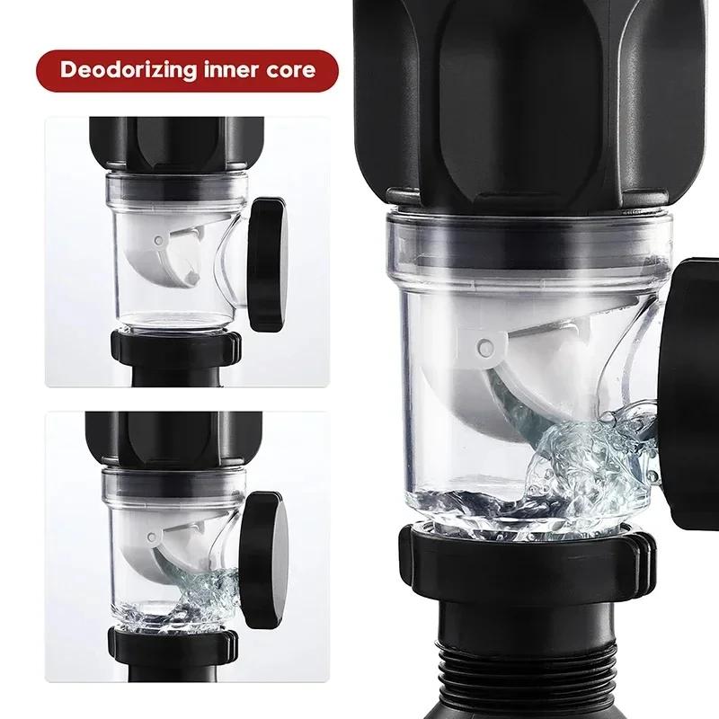 Universal Sewer Deodorizing Sewer Pipe Drain Pipe Horizontal and Vertical Drainage Trough Wash Basin Accessories Leak-proof