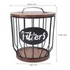 With Lid Coffee Filter Holder Wire Basket Coffee Filter Storage Container  For Home Kitchen
