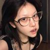 Unisex New Retro Cat Eye Nearsighted Glasses Fashionable Design Metal Frames Luxury HD Blue Light Blocking Nearsighted Glasses