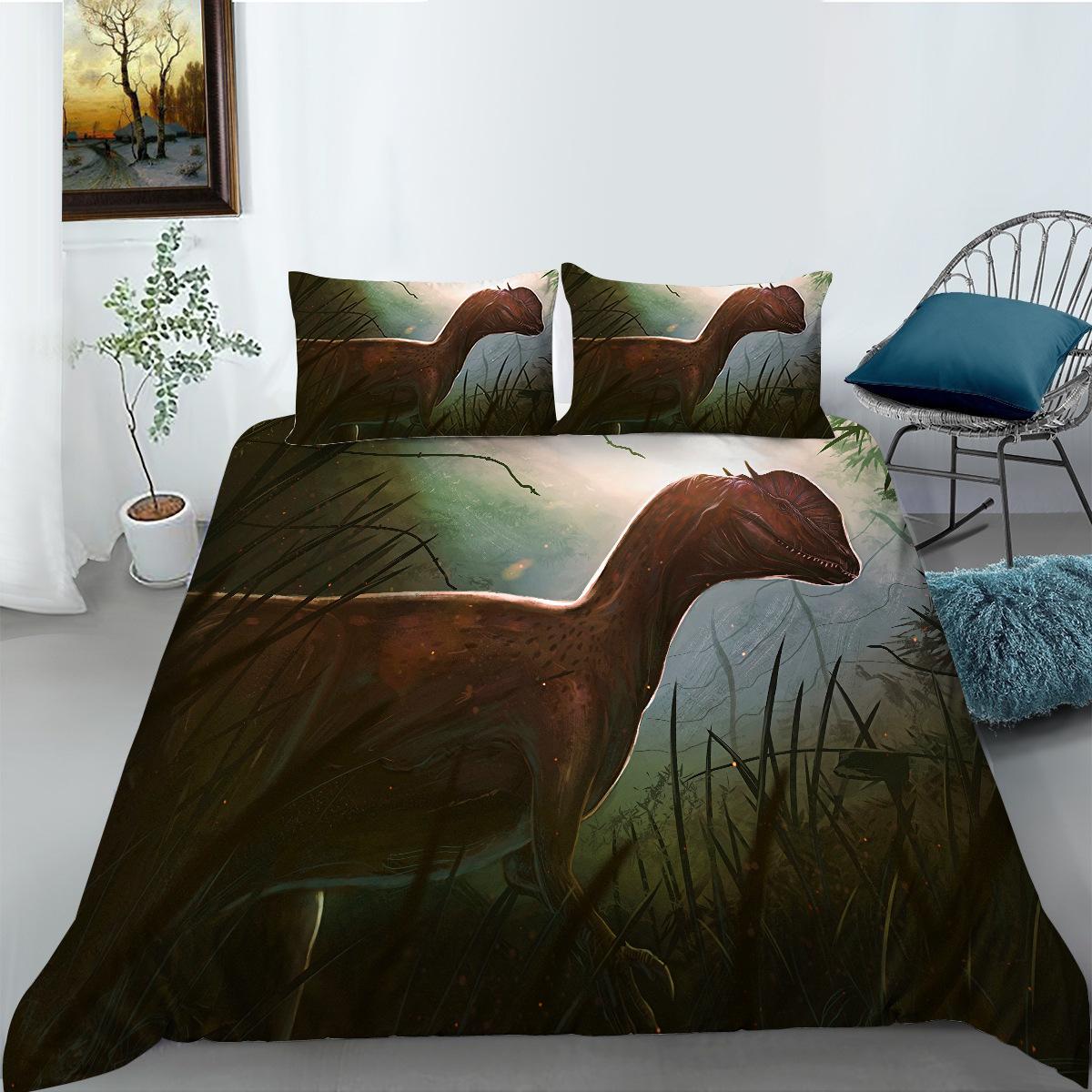 

3D Digital Printing Polyester Bedding Two Or Three-Piece Dinosaur Series EU single 135*200