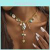 Elegant 2023 Natural Shell Butterfly Pendant Necklace For Women Stunning Fashion Jewelry