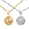 Fashion Design 3d Basketball Pendant Necklace Men Paired Decorative Jewelry Gift