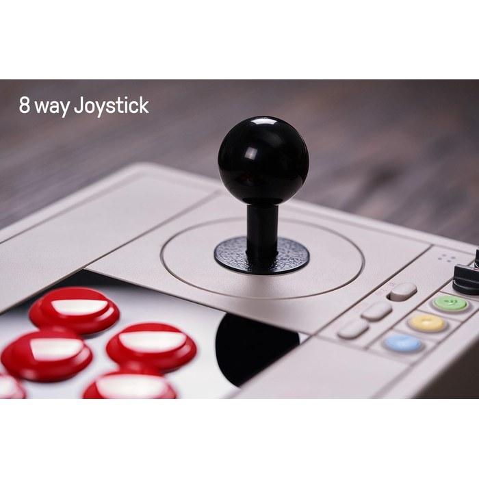 8Bitdo Bluetooth Arcade Stick for Switch & Windows (White/Red/Black)
