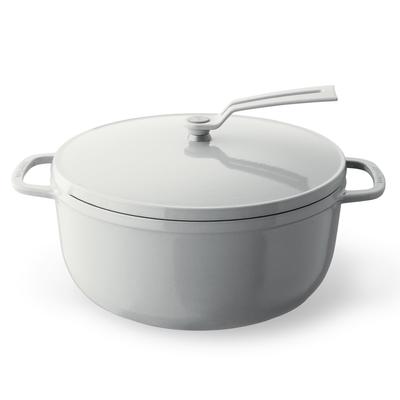 Vermicular Litý smaltovaný hrnec 22 cm, mořská sůl, bílá, bezvodá, vaření, pečení, speciální kniha receptů, součástí balení, hrnec do trouby, 2 samostojné poklice, OP2R22S-WH