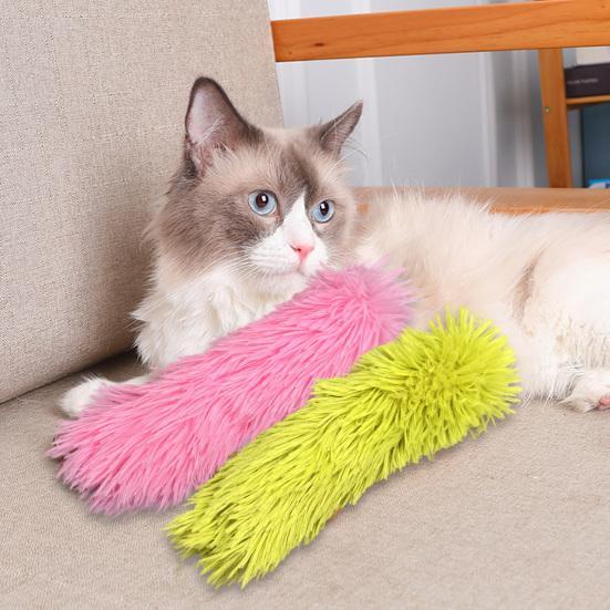Pet Plush Toy Built-in Catnip Bite Resistant Stress Relief Cat Teaser Toy Kitty Kick Stick Pet Supplies