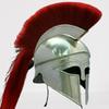 300 Spartan Helmet Wit Crest Plume Greek Troy Costume Armor Warrior