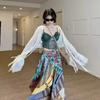 with Tassel Printed  Wraps Sun Protection Flower Triangle Headband Bohemia Lace Scarf  Four Seasons