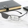 Outdoor Photochromic Reading Glasses Vintage Business Half Frame Progressive Multifocal Presbyopia Diopter Eyeglasses 0 To +4.0