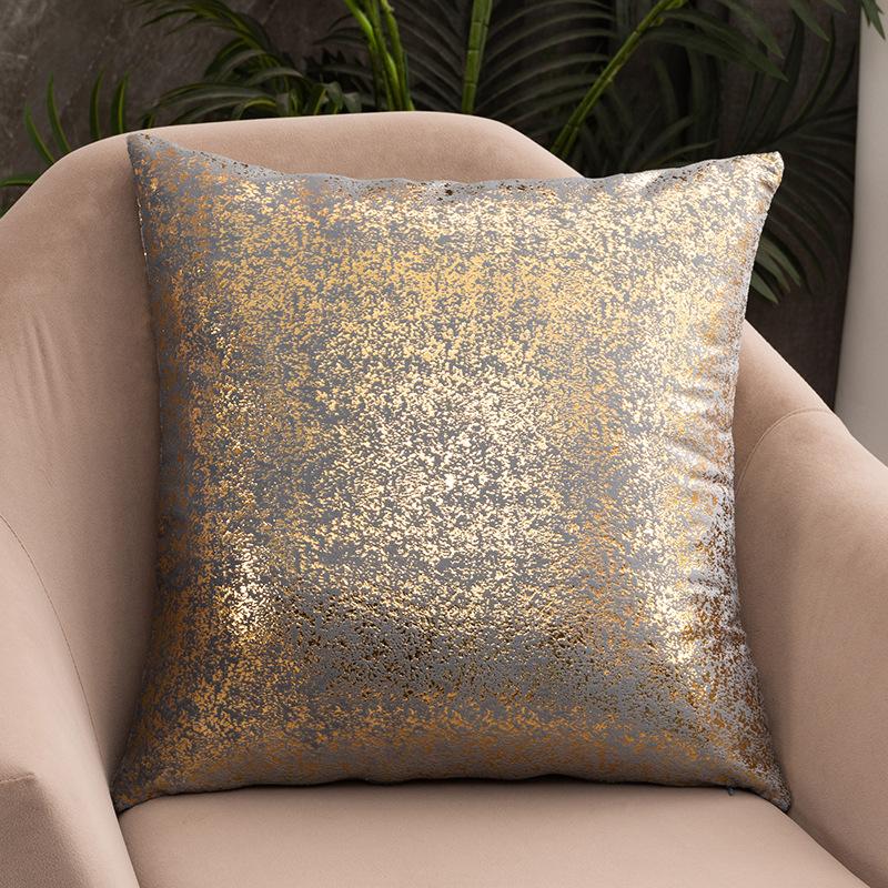 Four Seasons Universal Fuli Velvet Snowflake Bronzing Kissenbezug, leichter Luxus-Sofa-Kissenbezug
