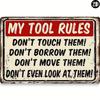 Vintage Metal Poster Wall Art, Retro Tin Sign for Garage Garden Bar