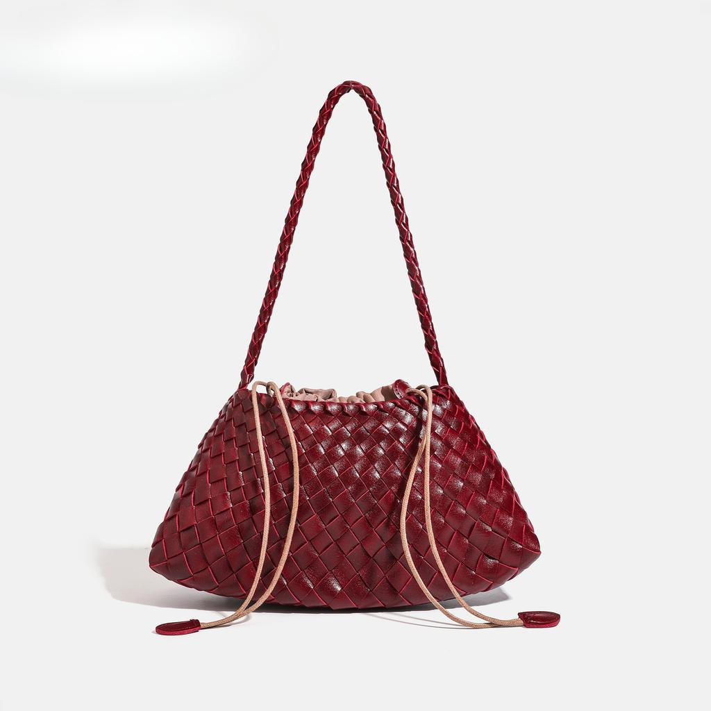Borsa alla moda tessuta a mano, Cesto per verdura da portare a mano, Borsa a tracolla, Borsa quadrata piccola unica e di tendenza