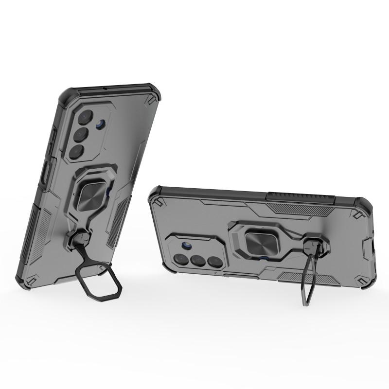 For Samsung Galaxy A17 4G/Galaxy A17 5G Phone Case WANLONFENG PC TPU Back Cover Kickstand with Tempered Glass