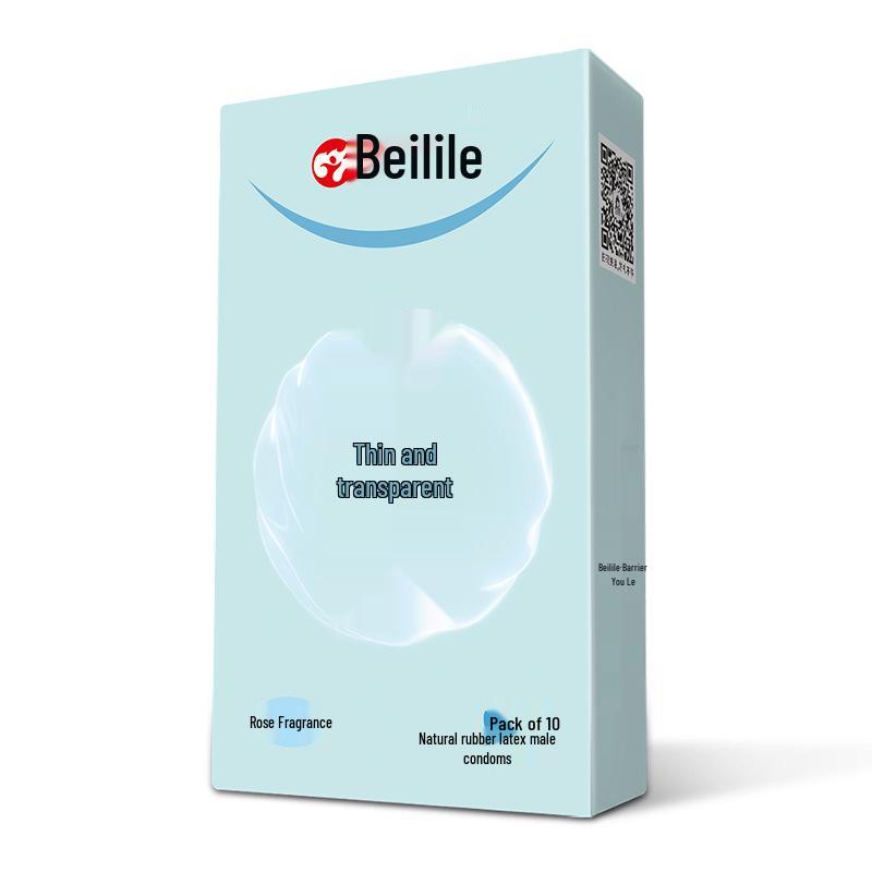 Beilile Ultra-Thin Large Size Lubricated Condoms - Wolf Tooth & Mushroom Design for Family Planning