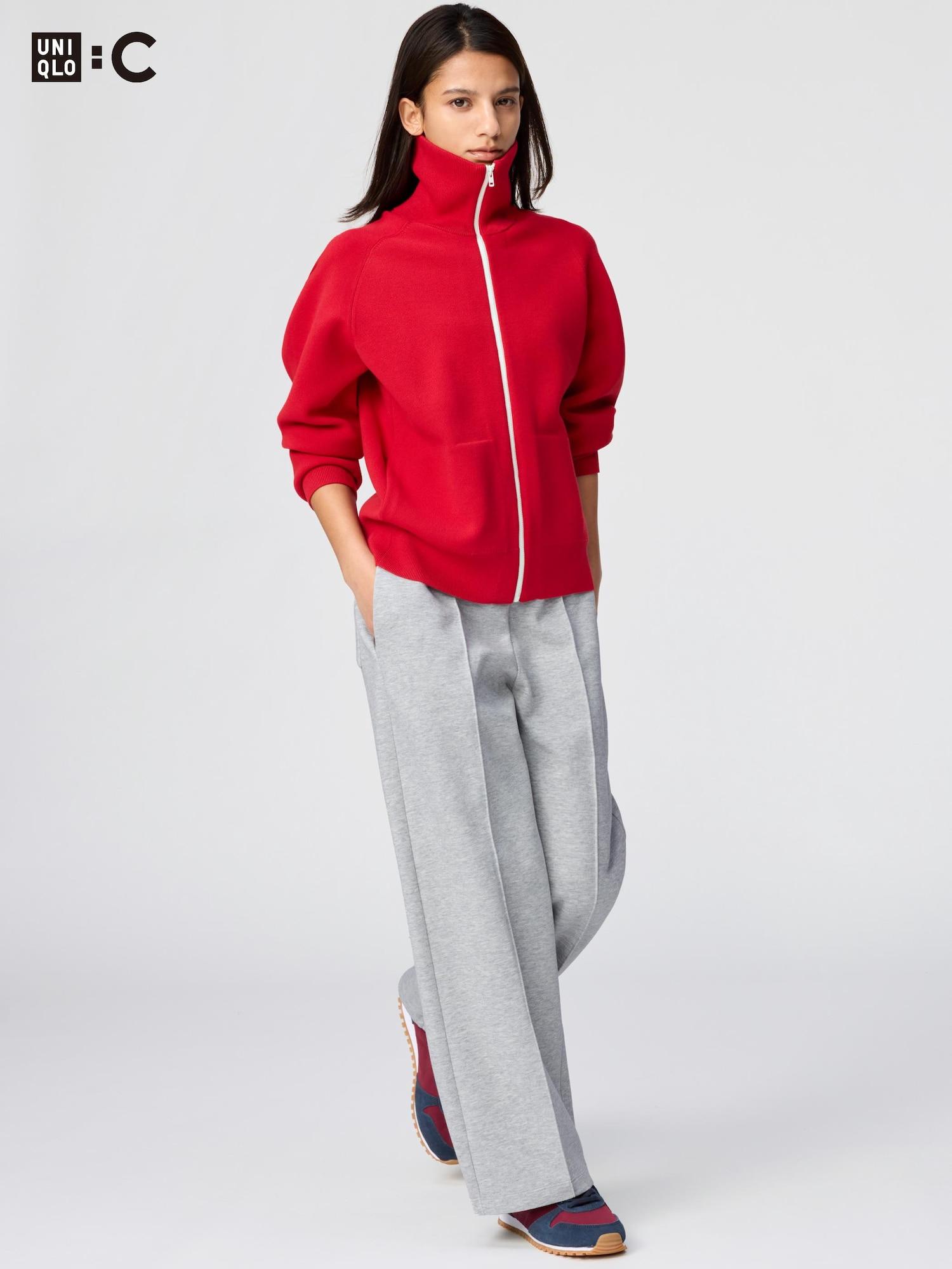 

Uniqlo Япония Свитшоты Прямые Брюки Короткая Длина 03 GRAY/XS