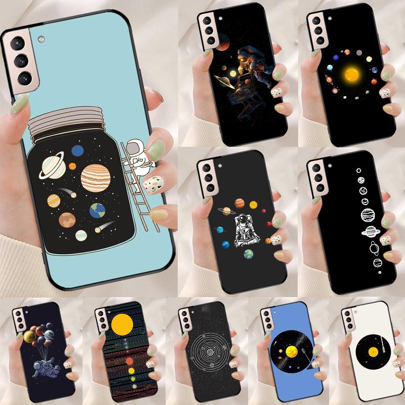 Space Planets Solar System Funda Case For Samsung Galaxy S25 Ultra S9 S10 S20 S21 S22 Plus S23 Ultra S24 FE Phone Cover