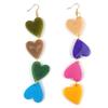 Geometric Love Heart Earring Epoxy Resin Silicone Mold Luggage Bag Tags Casting Molds with Hole for DIY Crafts Making