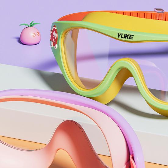 Children Swimming Goggles Anti-Fog Swim Goggles Clear Vision Lenses Swimming Glasses Underwater Eyewear for Pool Beach Diving